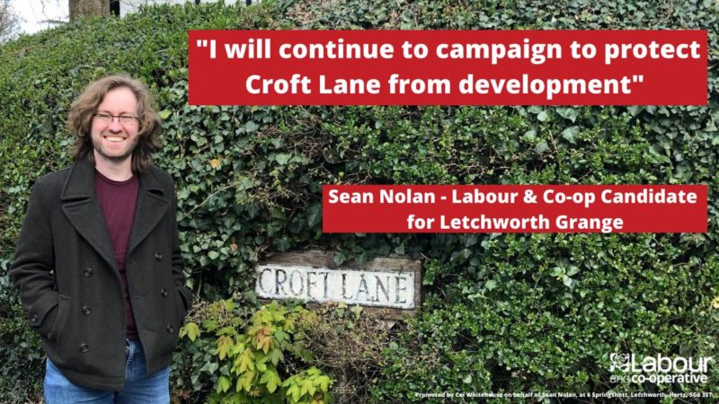 Sean Nolan - Campaigning against development on Croft Lane