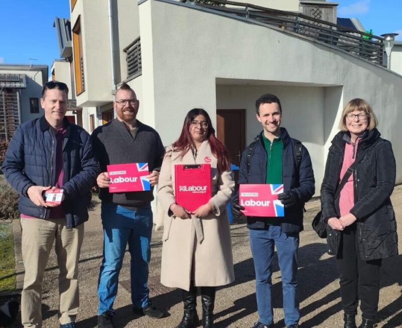 Labour campaigning in Letchworth - North Herts District Council
