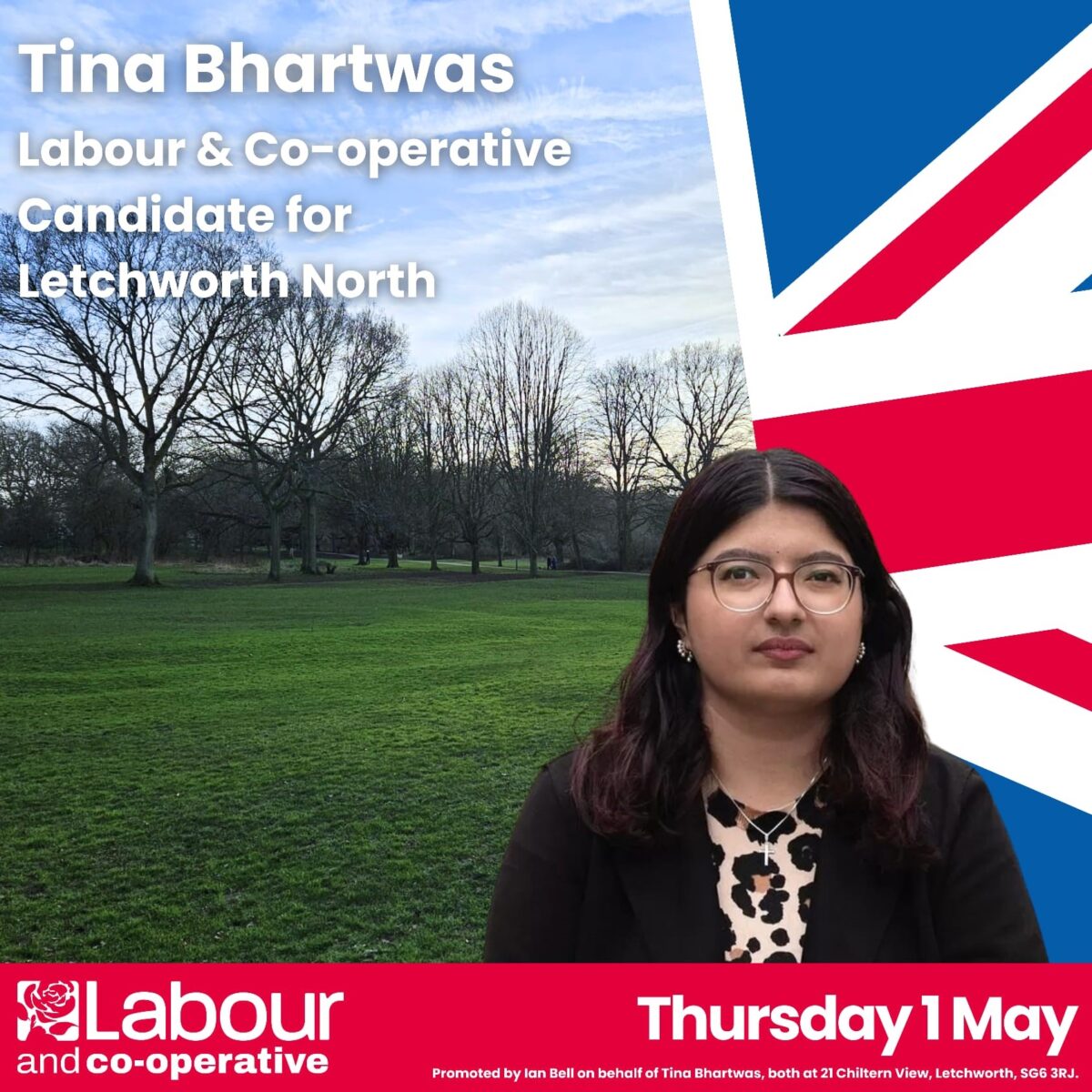 Tina Bhartwas - Labour Candidate for Herts CC